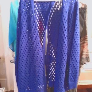 Open front cardigan, split back, size 22/24